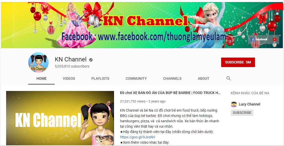 KN Channel là kênh Youtube rất hay cho trẻ em