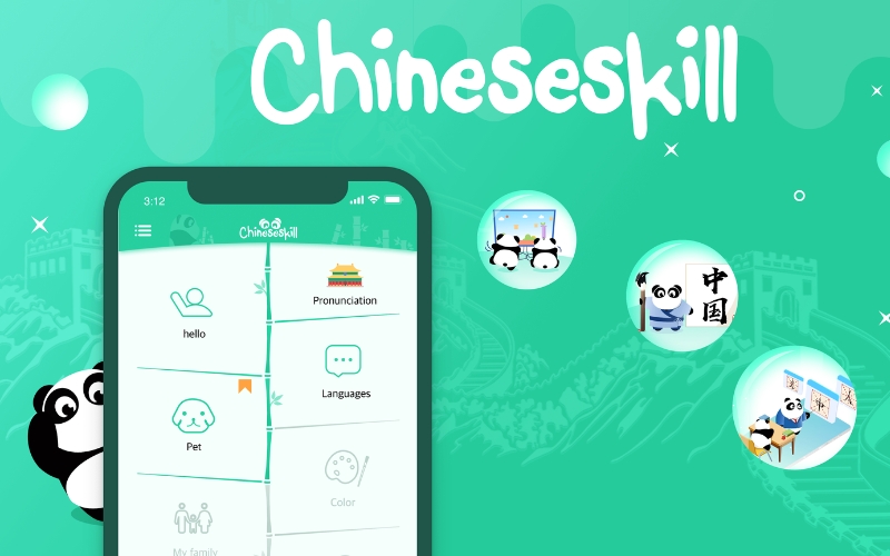 Học từ vựng tiếng Trung qua app Chinese Skill