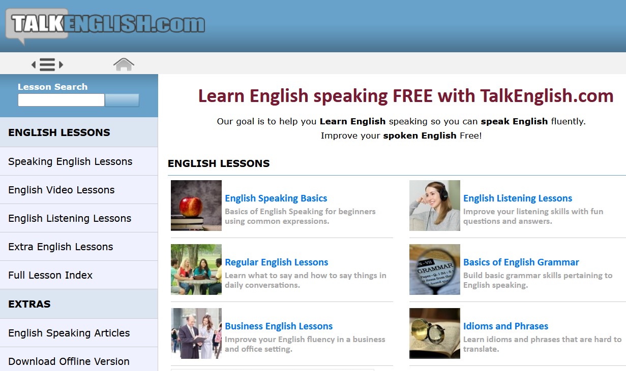 website học tiếng anh công sở TalkEnglish